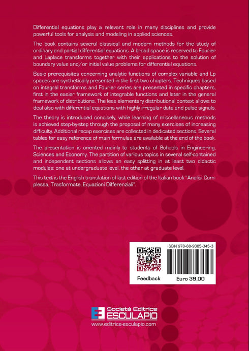 GAZZOLA TOMARELLI ZANOTTI - Analytic Functions Integral Transforms Differential Equations
